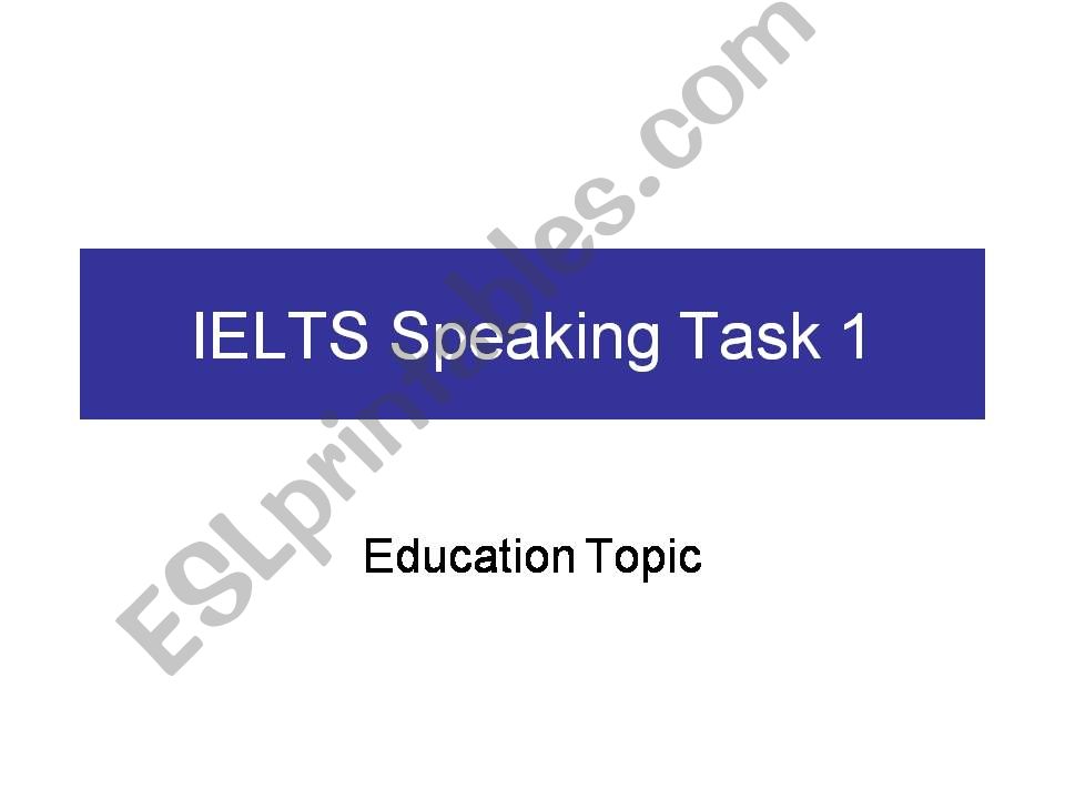 IELTS Speaking powerpoint