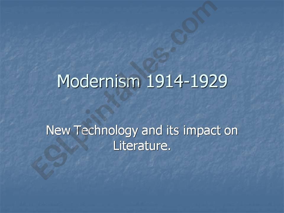 Modernism powerpoint