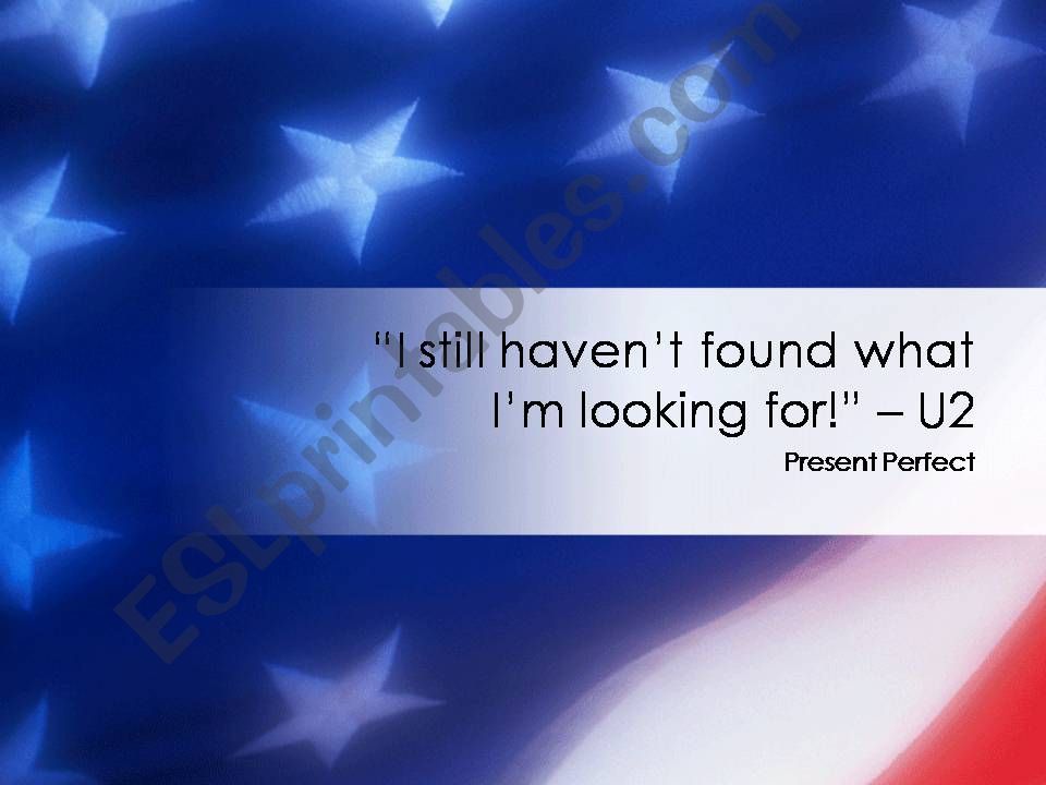 Present Perfect powerpoint
