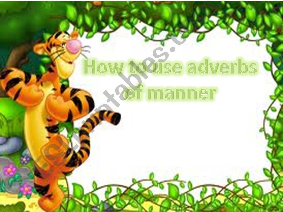 adverbs of manner powerpoint