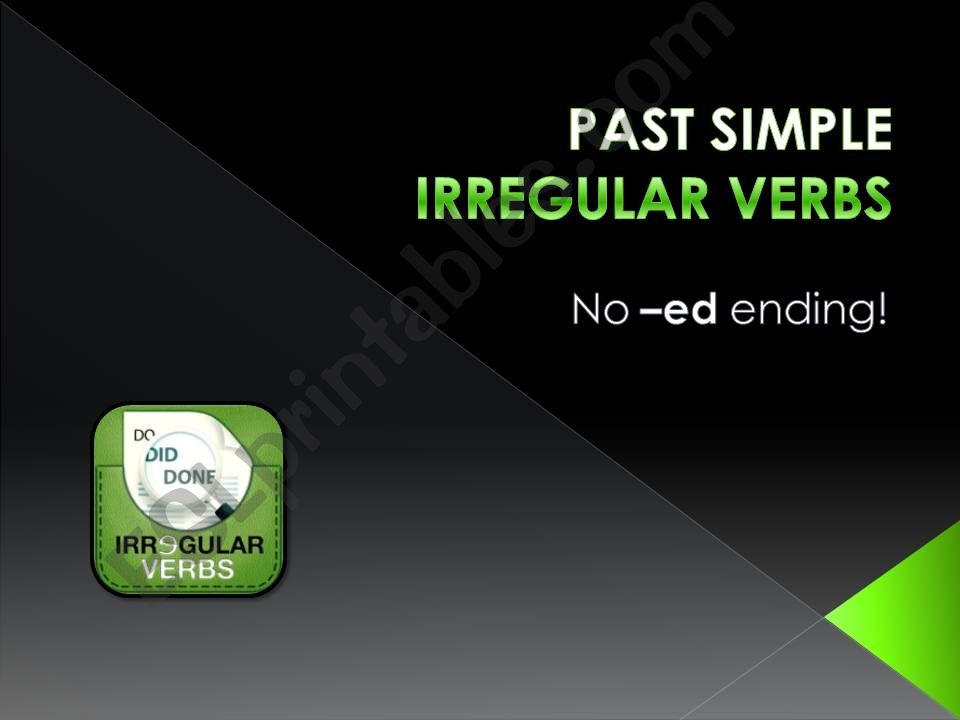PAST SIMPLE. Irregular verbs powerpoint