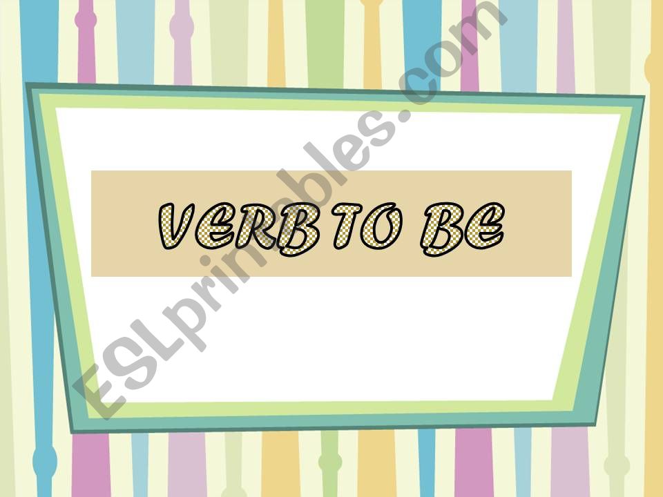 verb to be activities  powerpoint