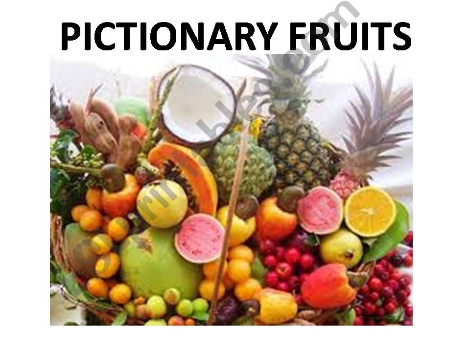 Pictionary fruits powerpoint