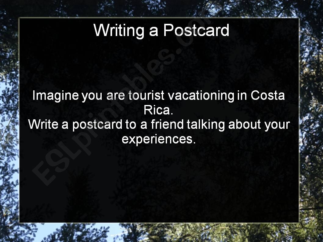 Writing a Postcard powerpoint