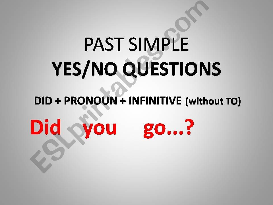YES-NO QUESTIONS powerpoint