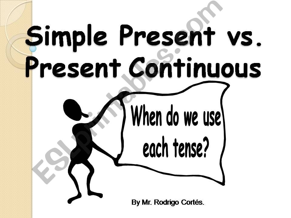 present continuous and present simple