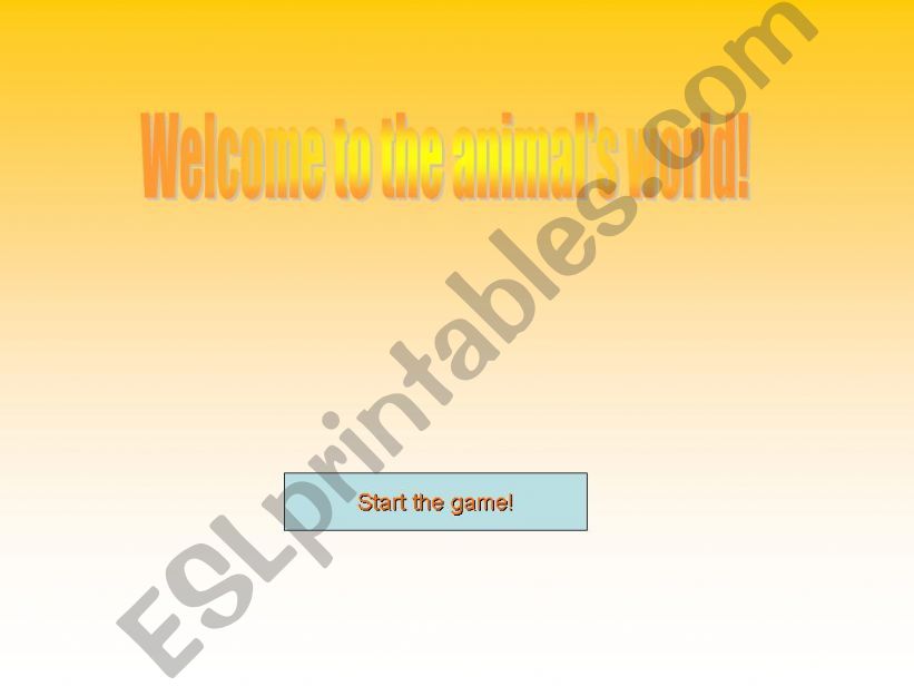 ANIMALS GAME powerpoint