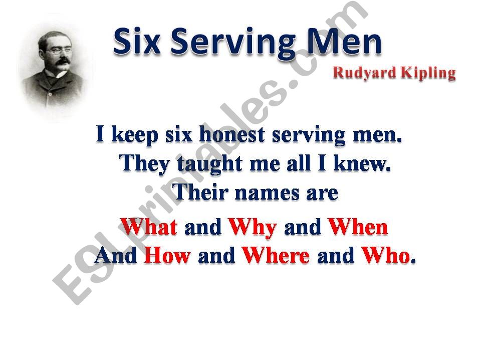 Six Serving Men powerpoint
