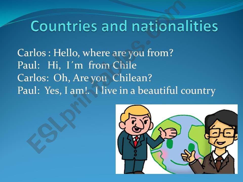 Countries and Nationalities powerpoint