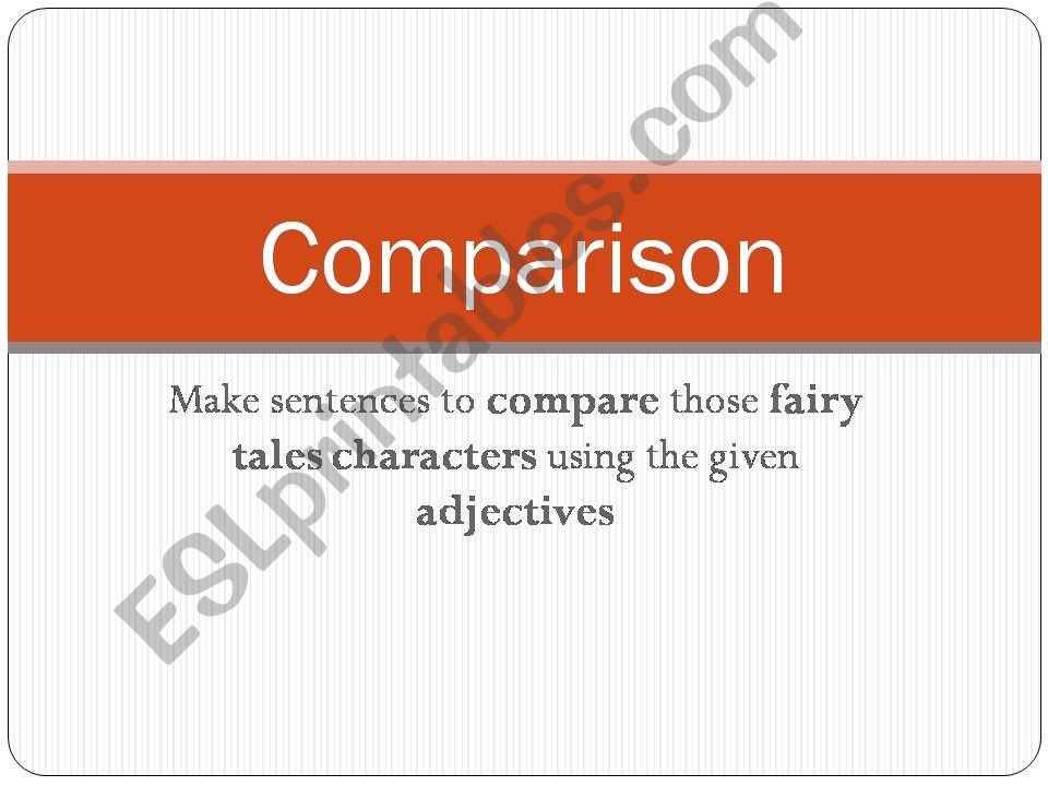 Comparison Fairy Tales powerpoint