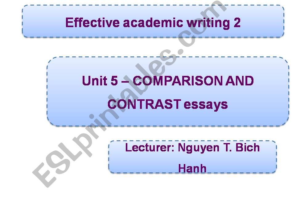 comparison contrast essay powerpoint