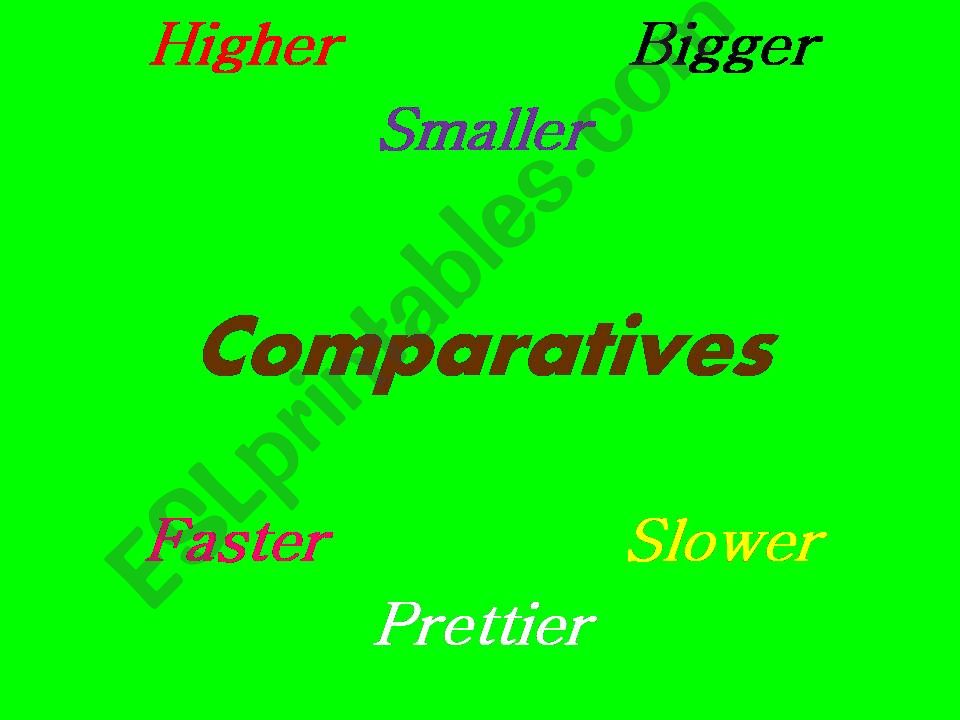 comparatives quizz powerpoint