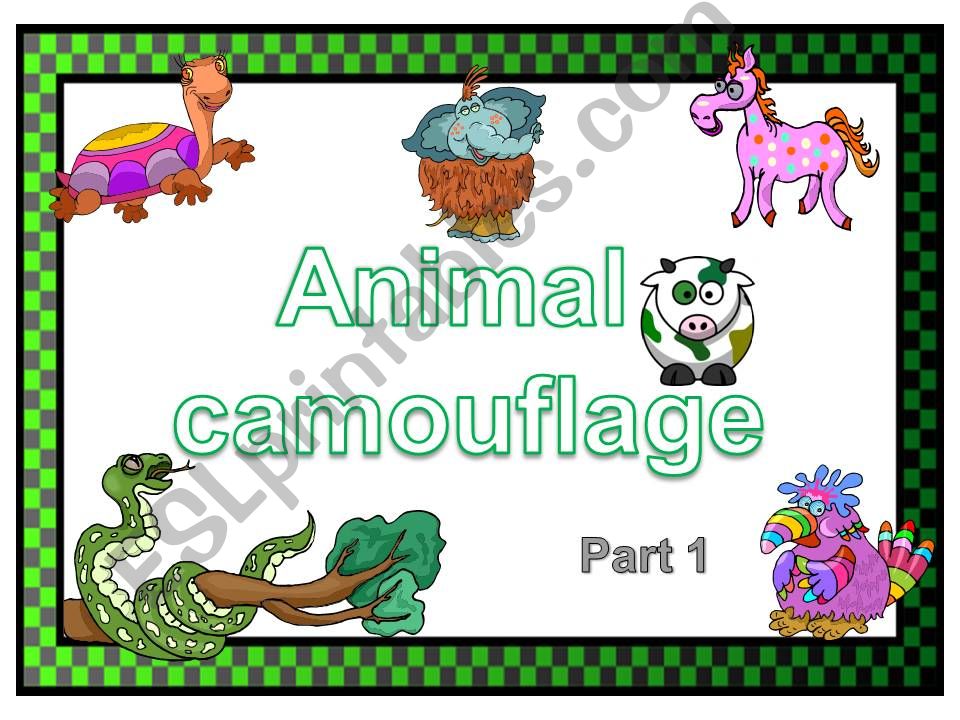 Animals camouflage 1/2 powerpoint