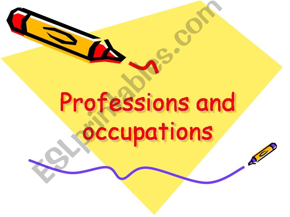 Professions and occupations. powerpoint