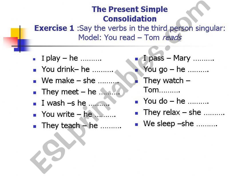 PRESENT SIMPLE LESSON powerpoint