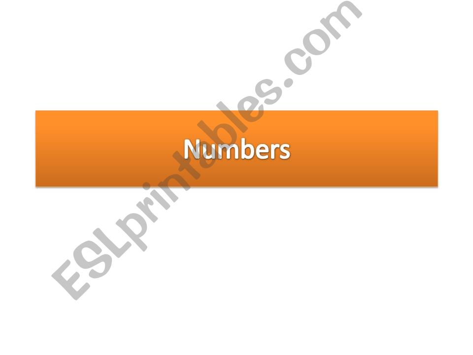 Numbers powerpoint