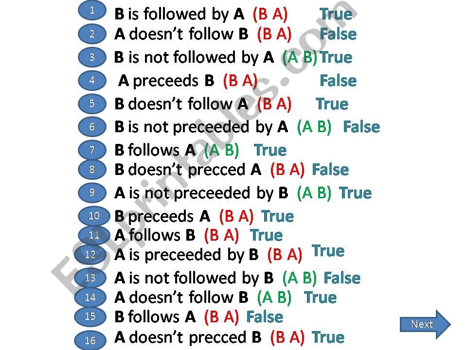 fun with precede and follow powerpoint