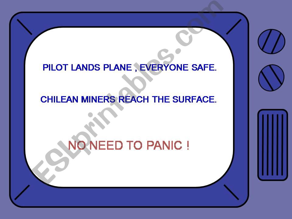 NO NEED TO PANIC powerpoint