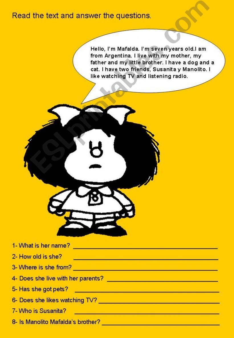 Mafaldas life powerpoint