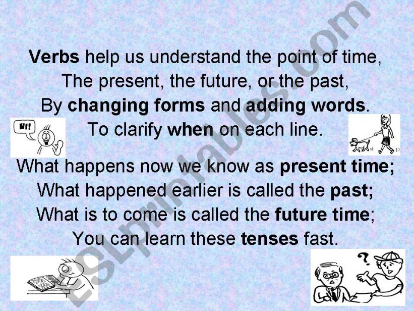 Present Tense of the Verb powerpoint