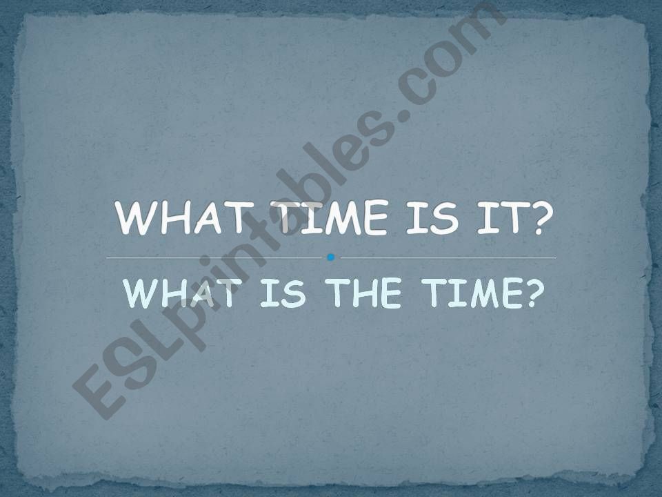 What time is it digital powerpoint