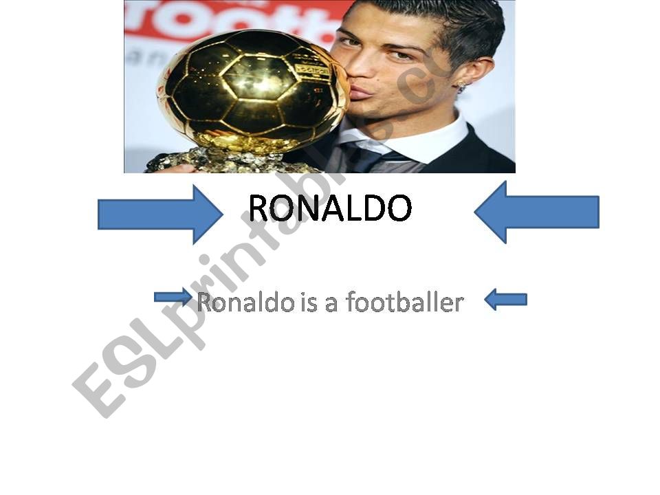 Sports person Ronaldo powerpoint