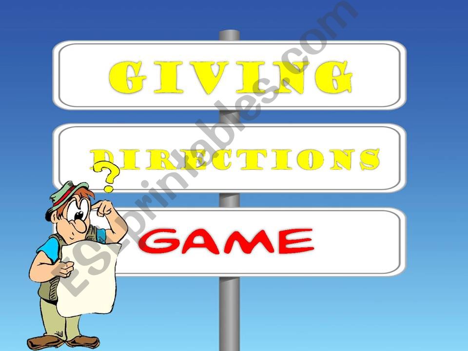 giving directions game powerpoint