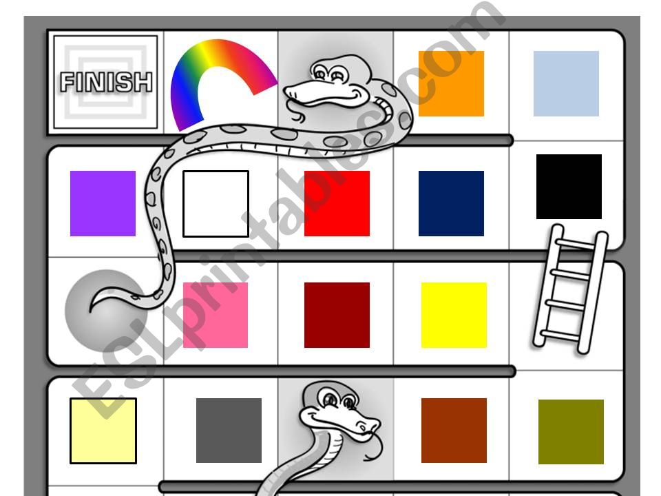 snake and ladders - colours powerpoint