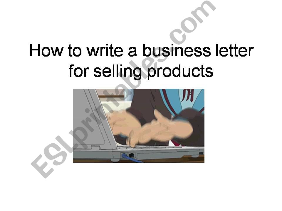 Business (sales) letter instructions 