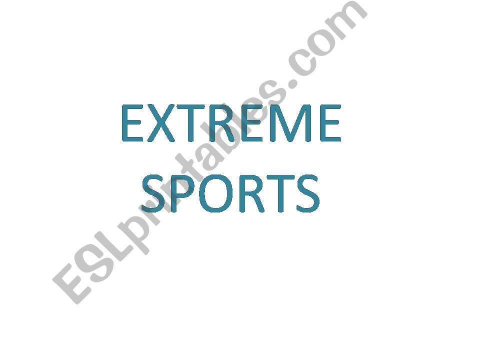 Extreme Sports Presentation powerpoint