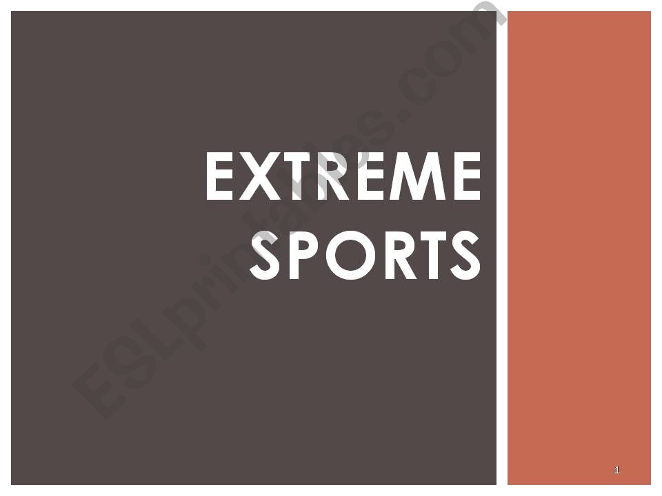 Extreme Sports Presentation powerpoint