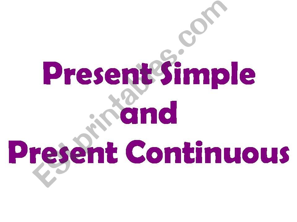 present simple or continuous powerpoint