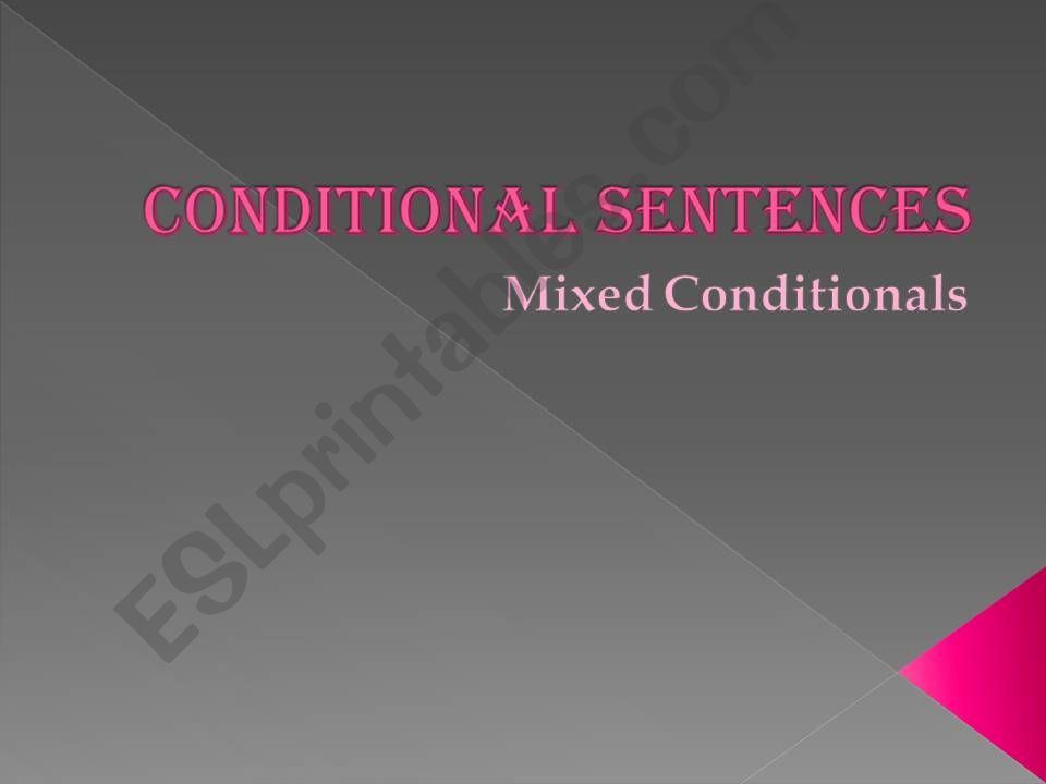 Conditional Sentences powerpoint