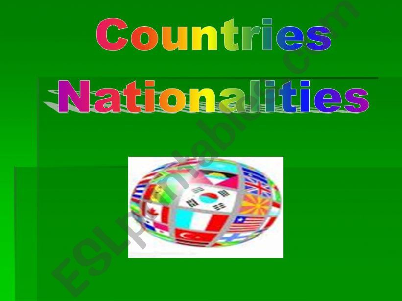Countries-nationalities powerpoint