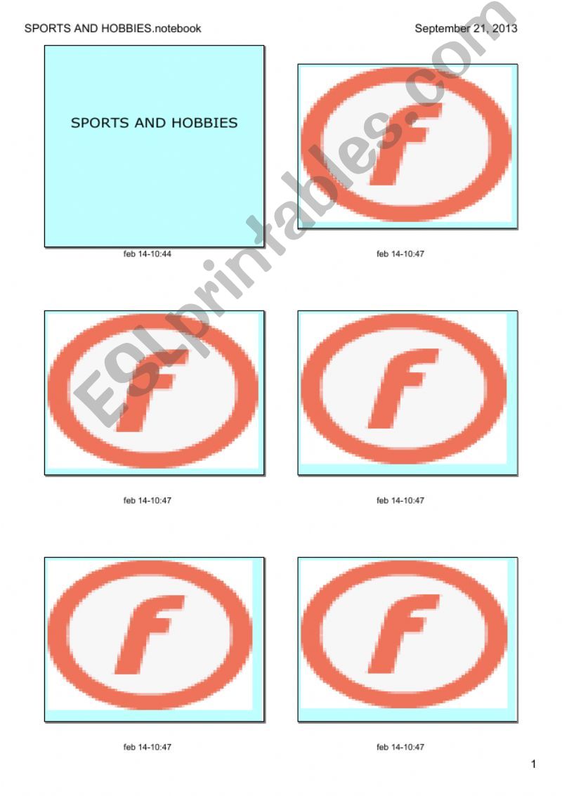 SPORTS AND HOBBIES powerpoint