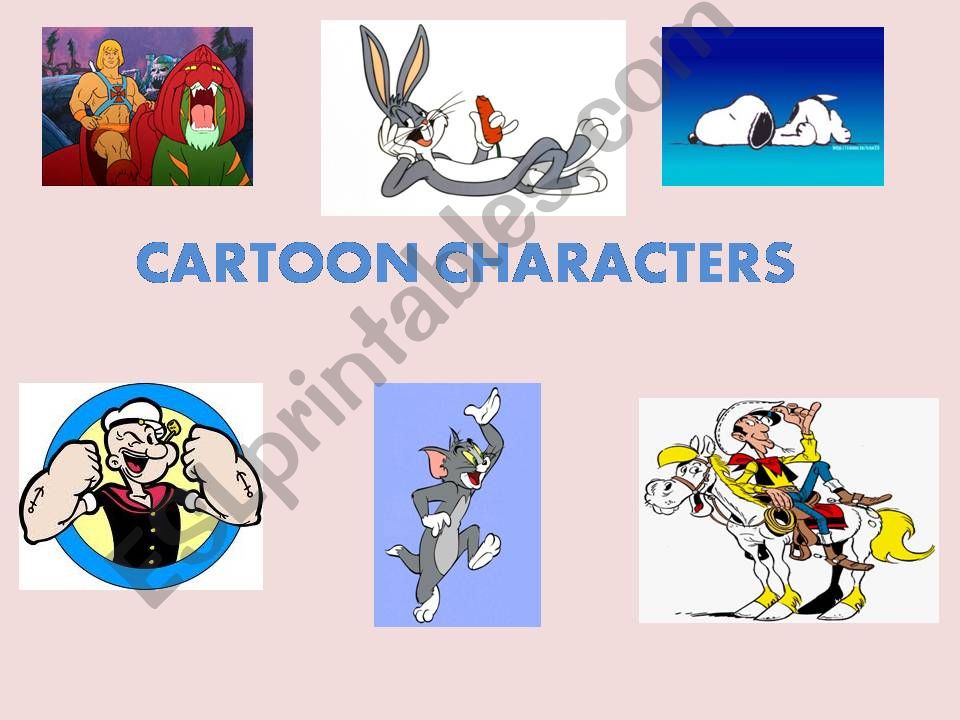 ESL - English PowerPoints: cartoon characters