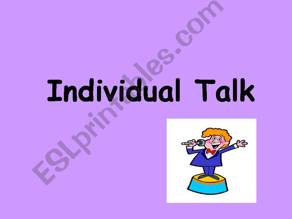 Individual Talk powerpoint