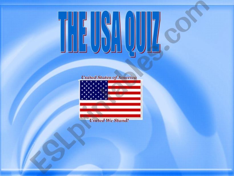 THE USA QUIZ powerpoint