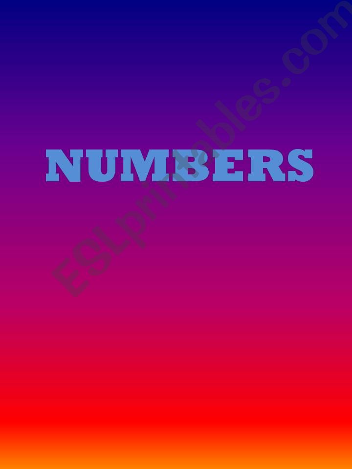 Numbers powerpoint