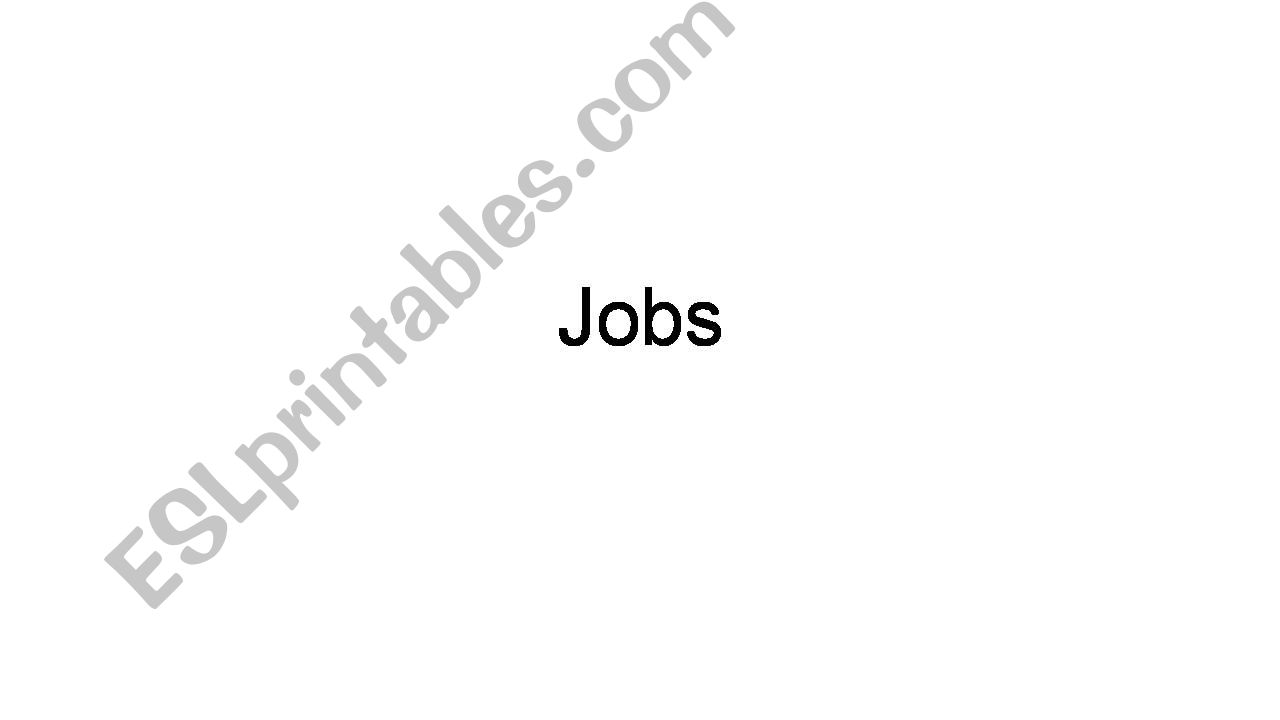 Jobs flashcards powerpoint