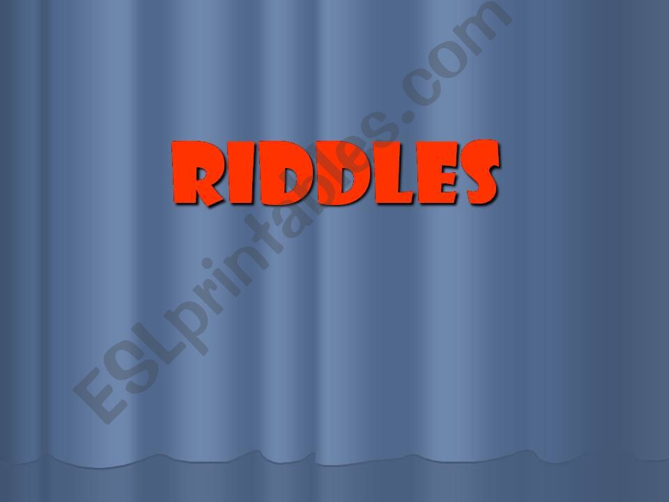 riddles powerpoint