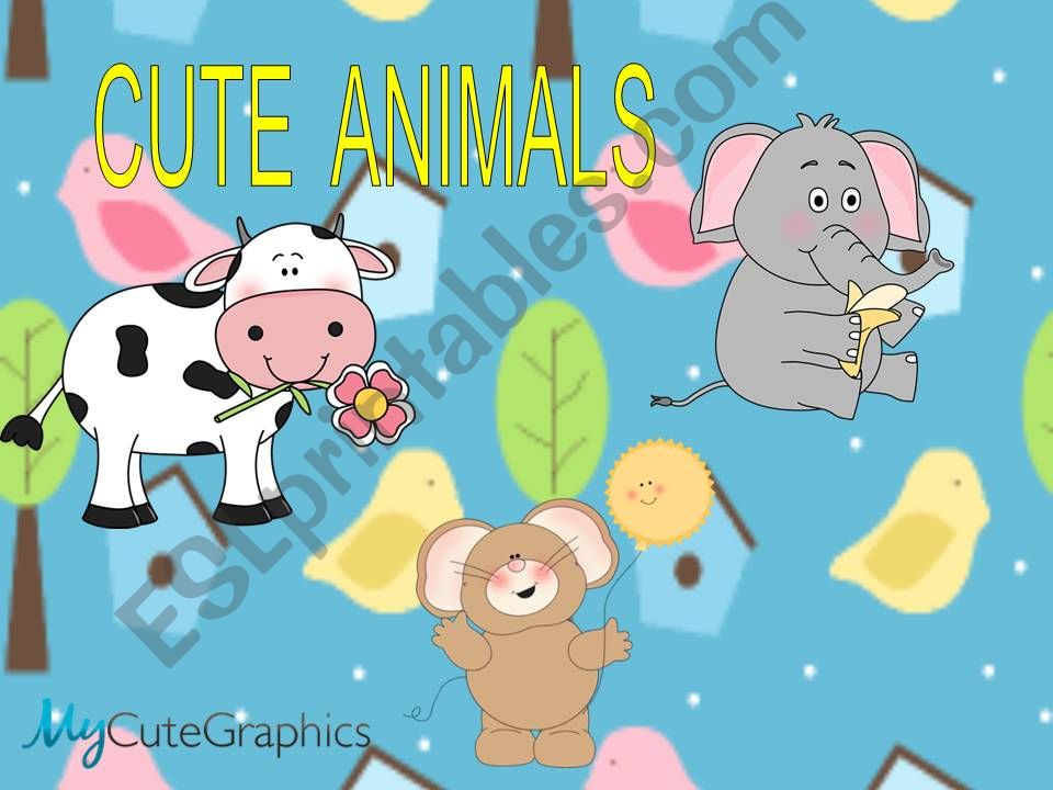 CUTE ANIMALS powerpoint