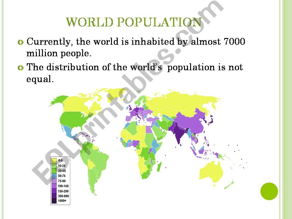 Population density powerpoint