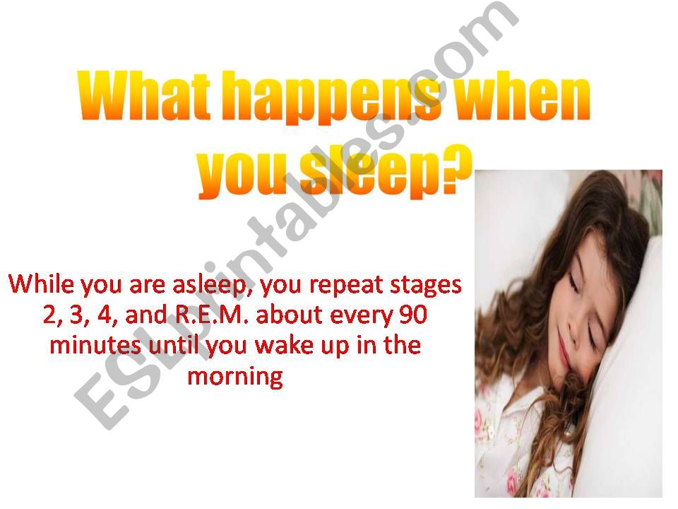 What happens when you sleep? powerpoint