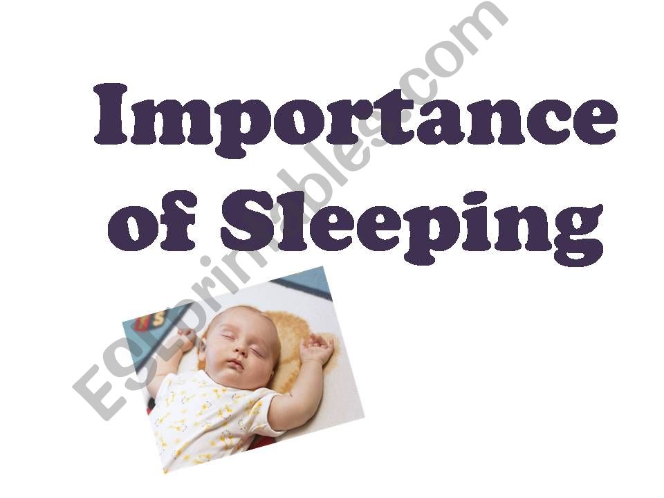Importance of sleeping powerpoint