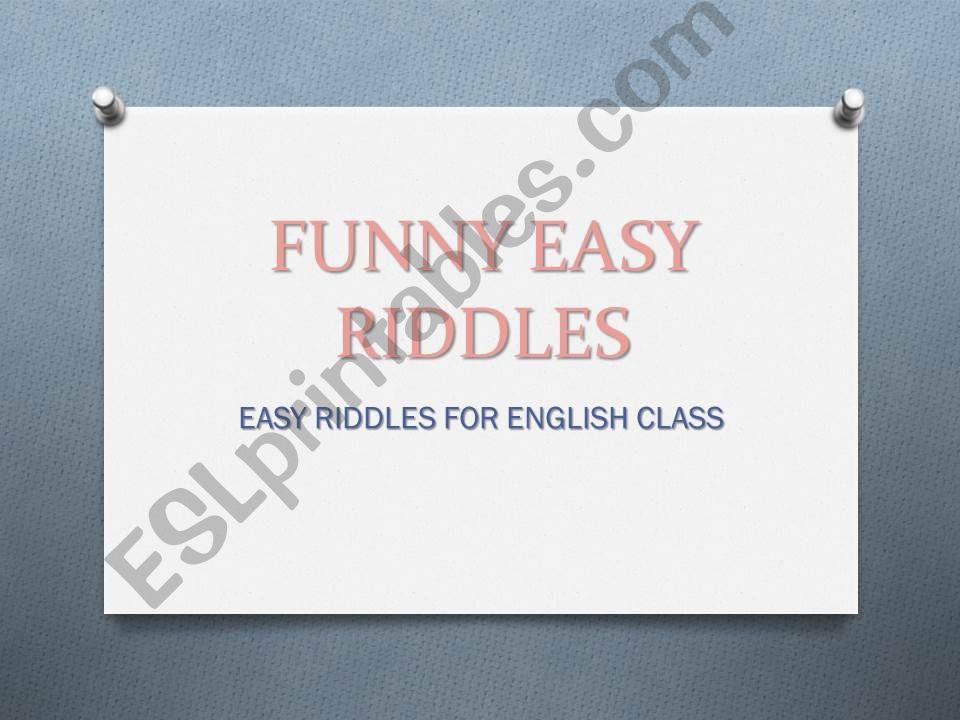Funny easy riddles powerpoint