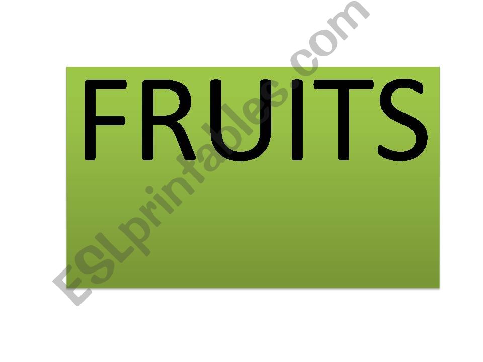 Fruits powerpoint