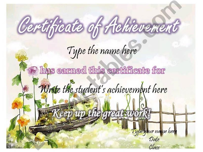 Certificate of Achievement (5/5)