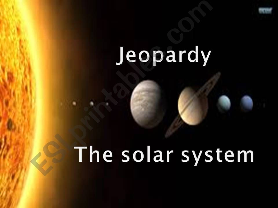 The Most Interesting Jeopardy about the Solar System