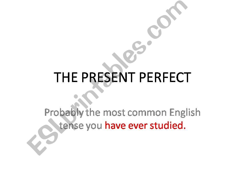 Present Perfect powerpoint